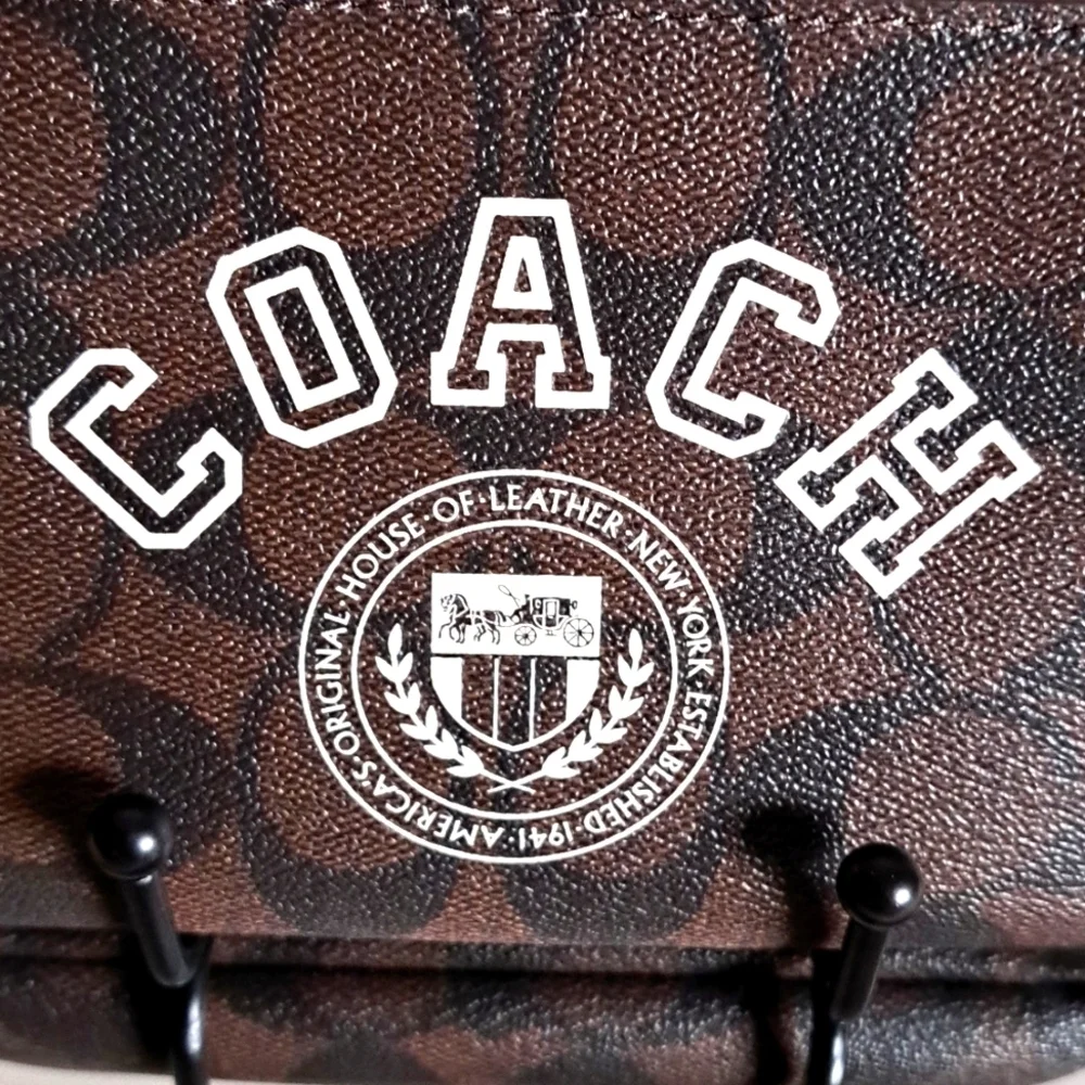 Coach NWTs Corner Zip Varsity Wristlet